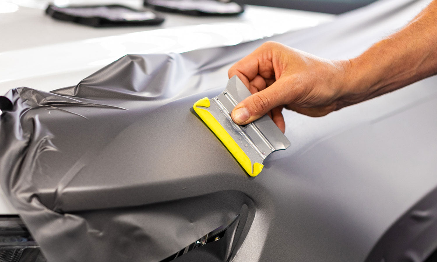 Yellow tools car wrapping products