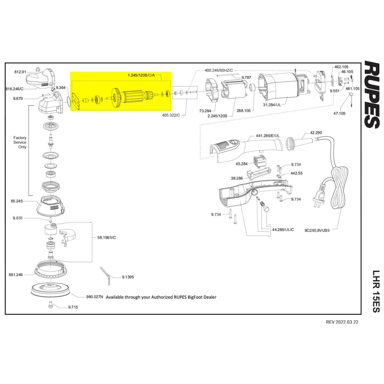 lhr15es rotor assembly part guide