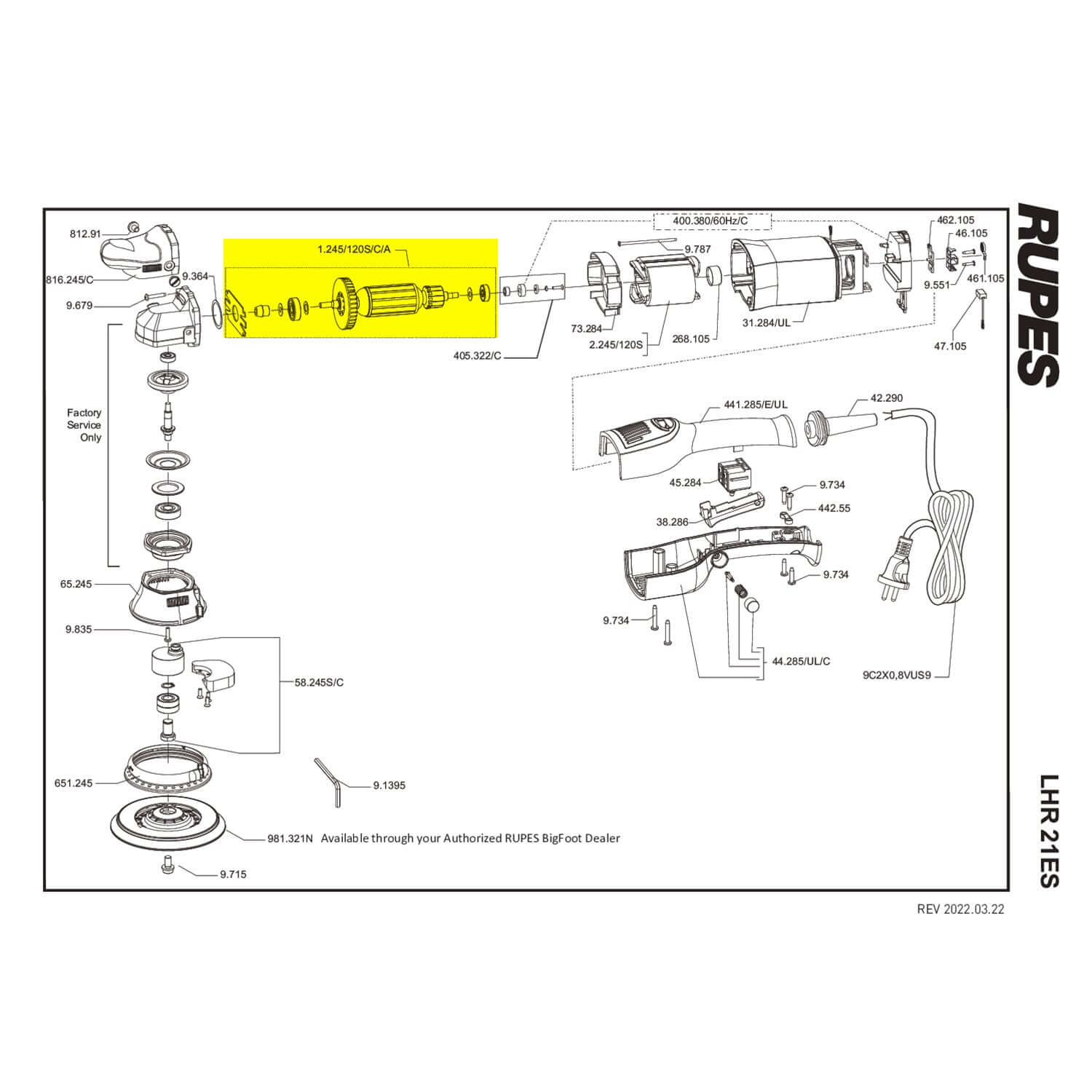 lhr21es rotor assembly part guide