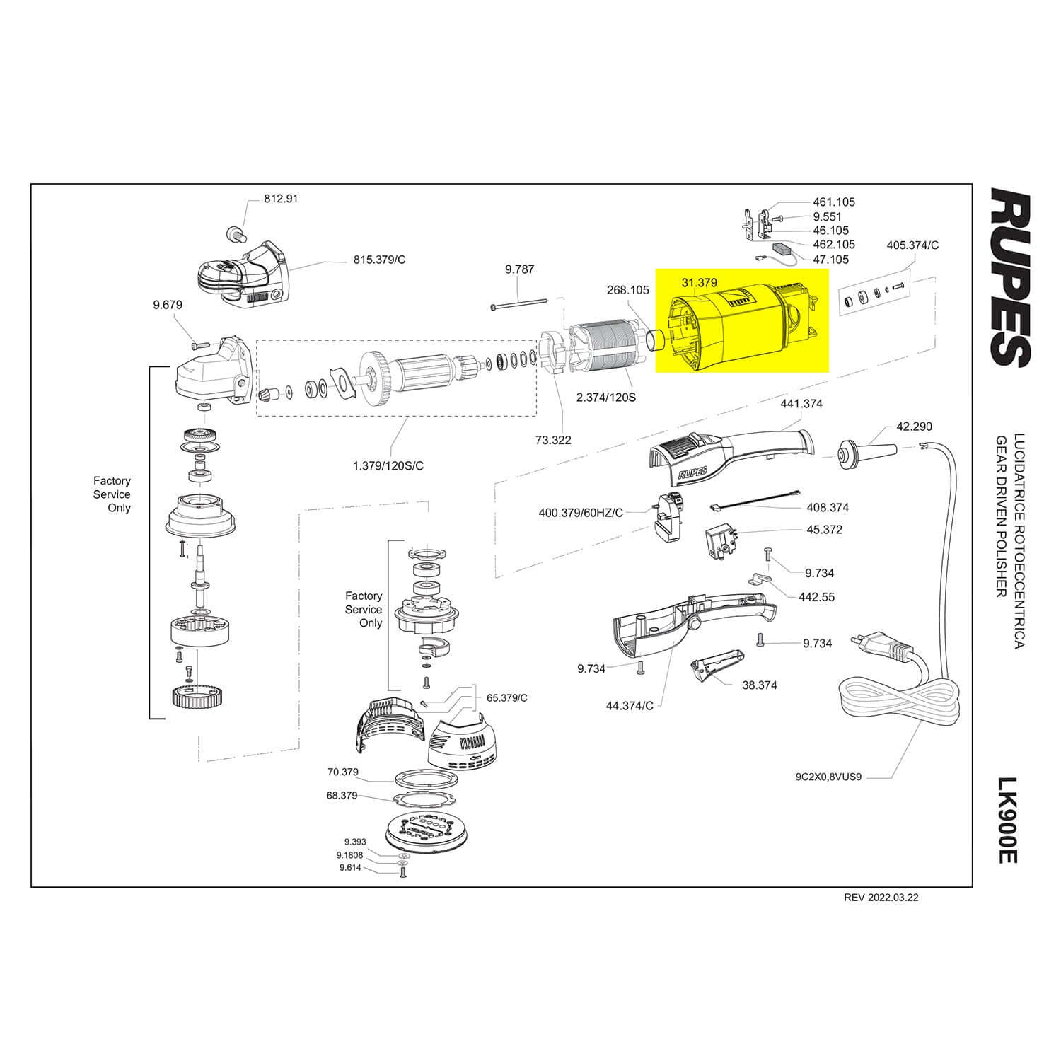 LK900E motor body parts guide