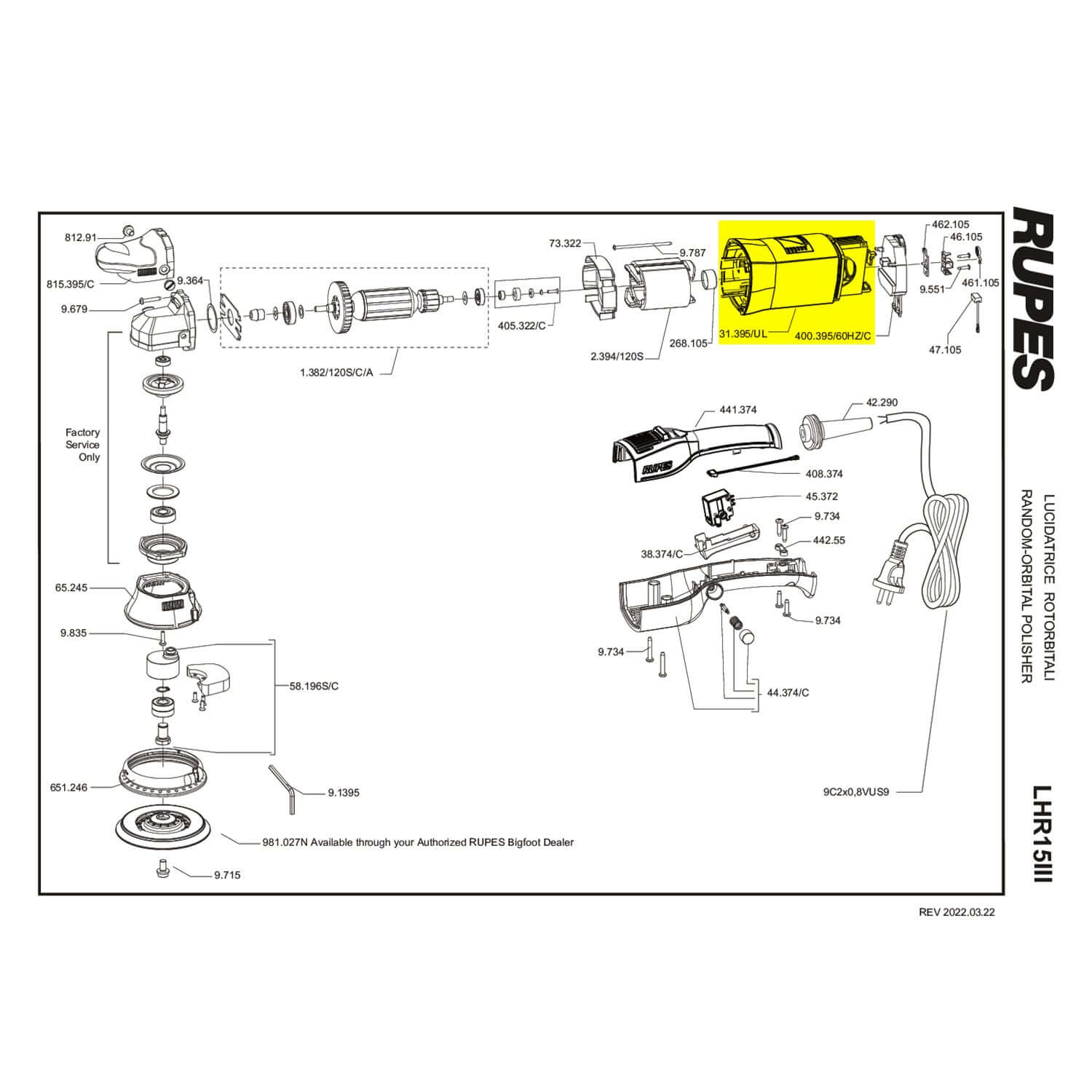 lhr15 motor body part guide