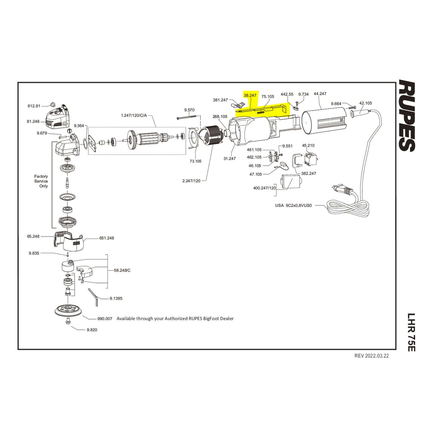 rupes beam switch parts guide