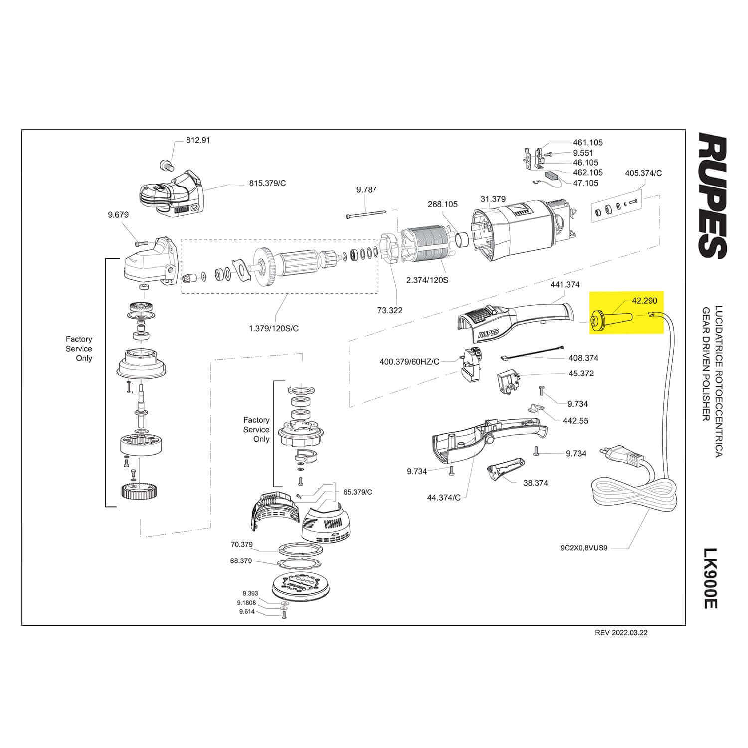 lk900e cable strain relief parts guide