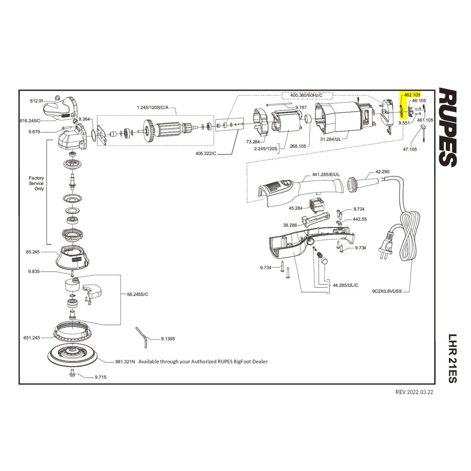 rupes brush holder plate part guide for lhr21ES
