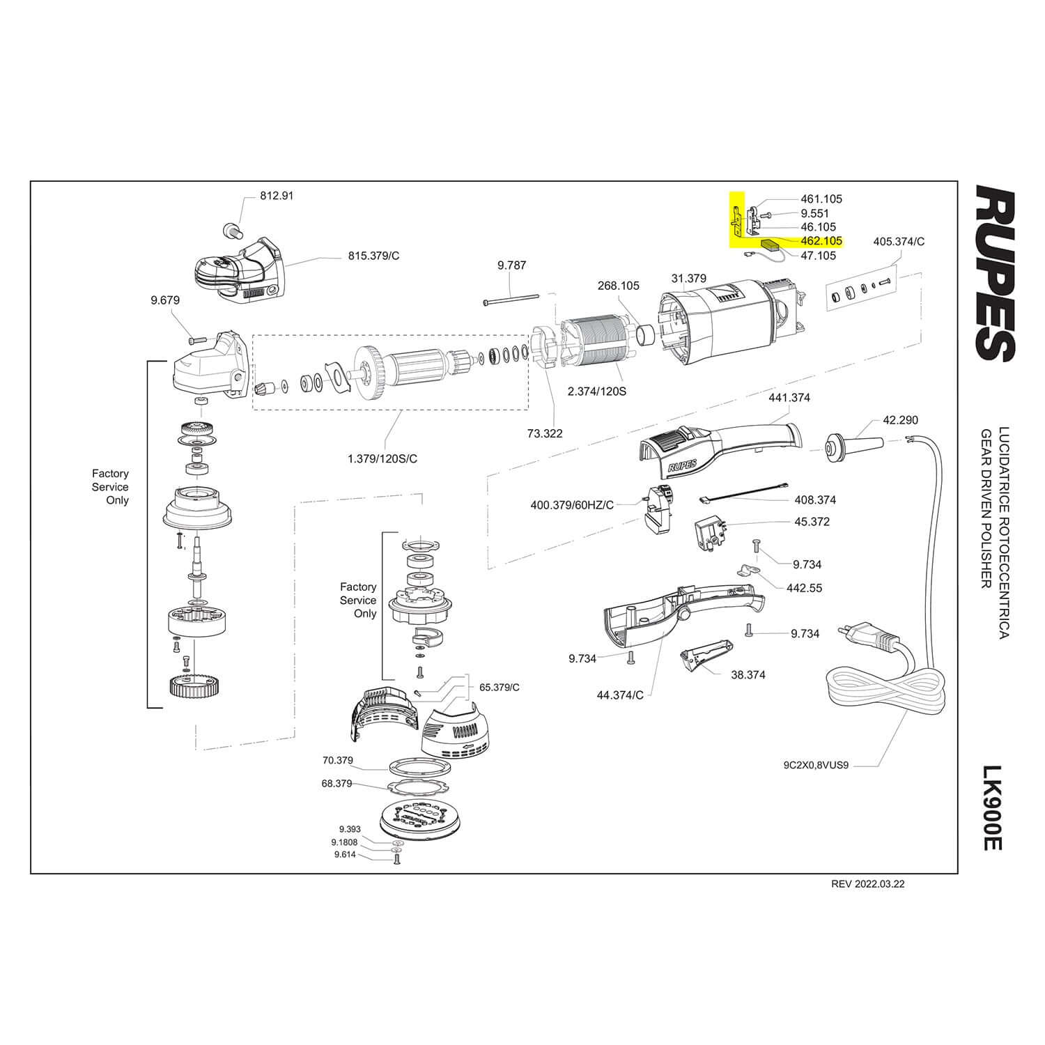 rupes brush holder plate part guide for lk900e