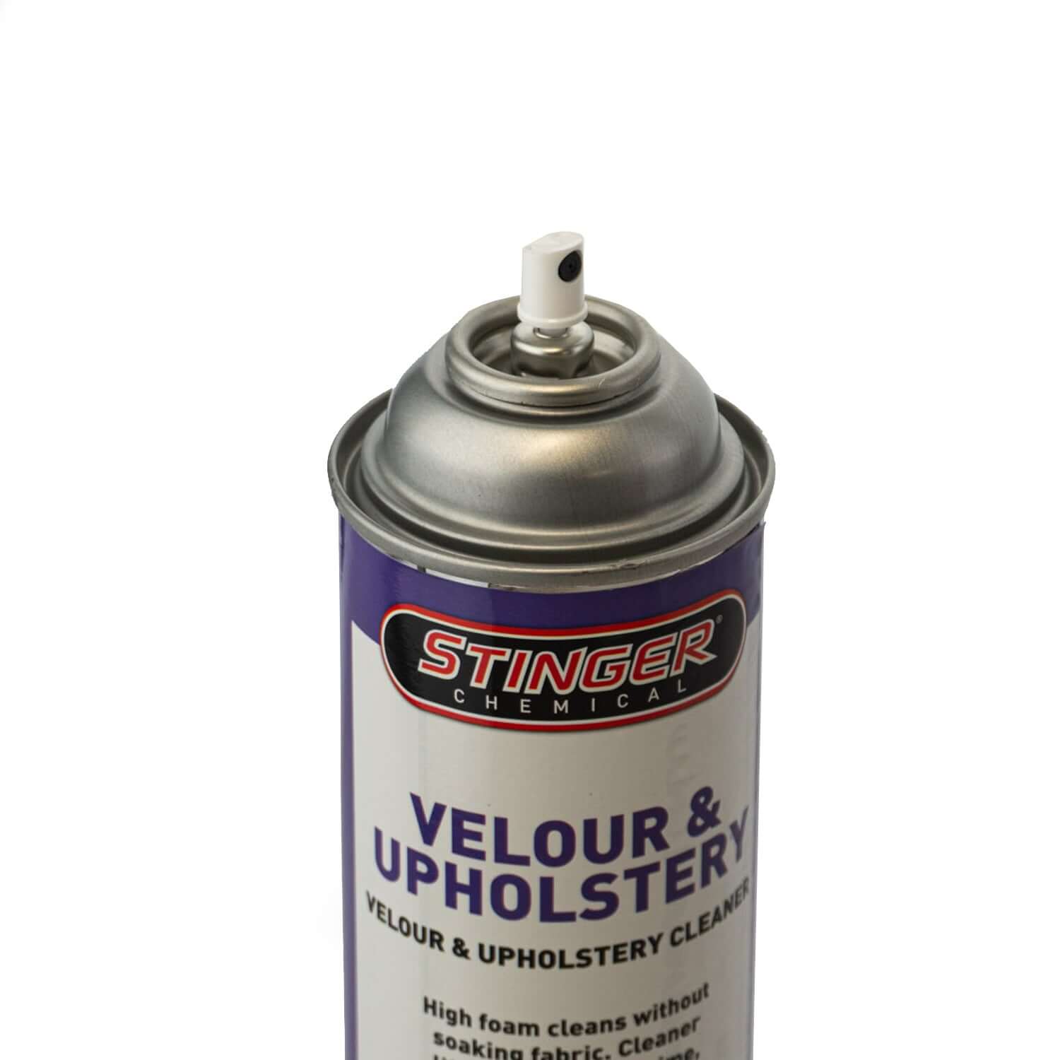 Velour & Upholstery Cleaner aerosol can spray tip