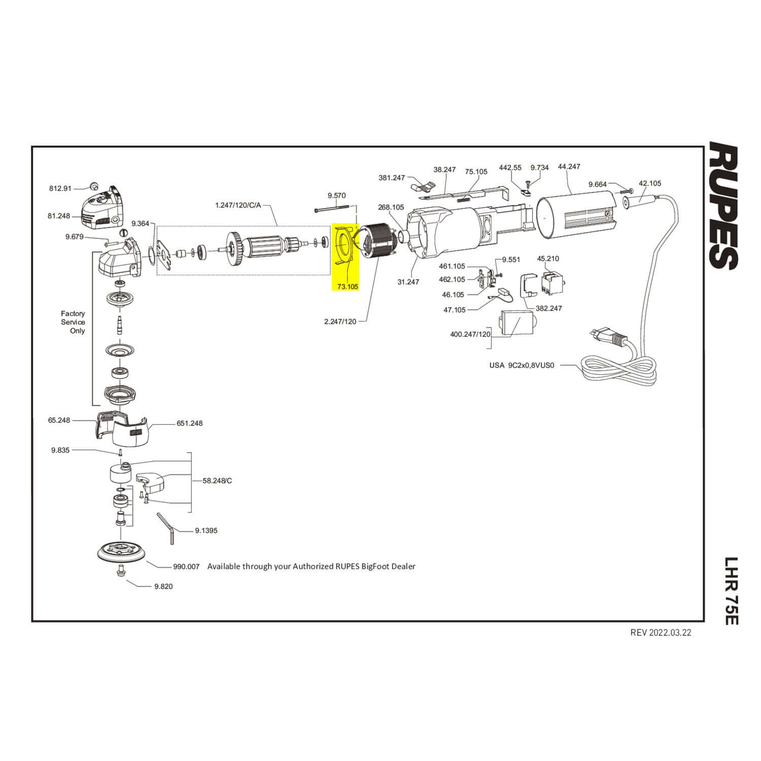 Rupes air deflector parts guide