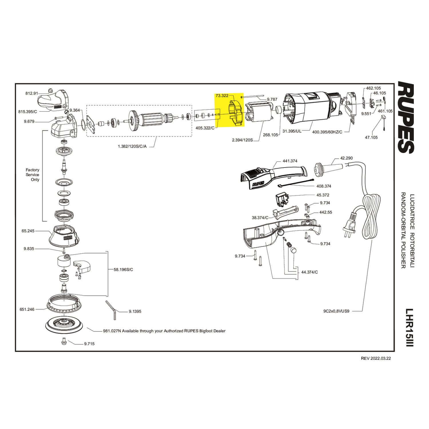 rupes air deflector part guide for lhr15III