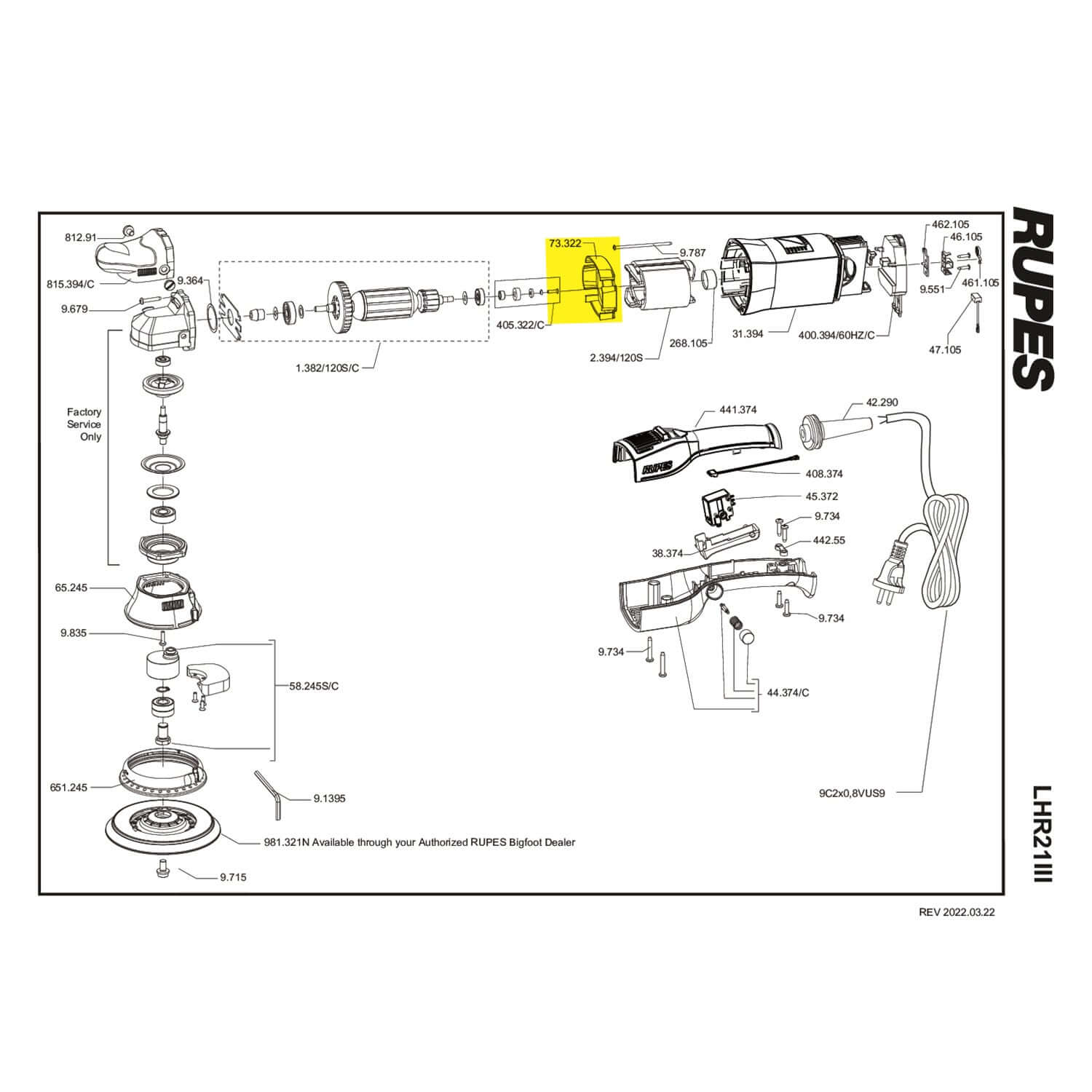 rupes air deflector part guide for lhr21III