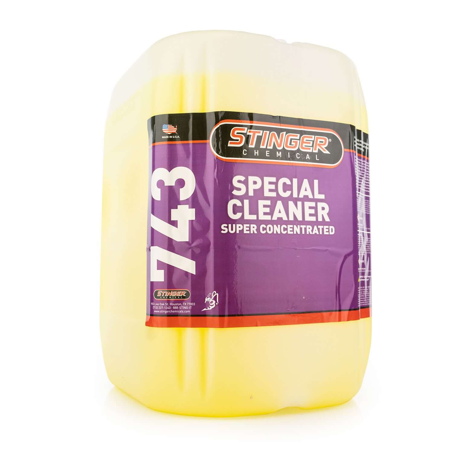 5-gallon stinger chemical special on a white backgroundcleaner