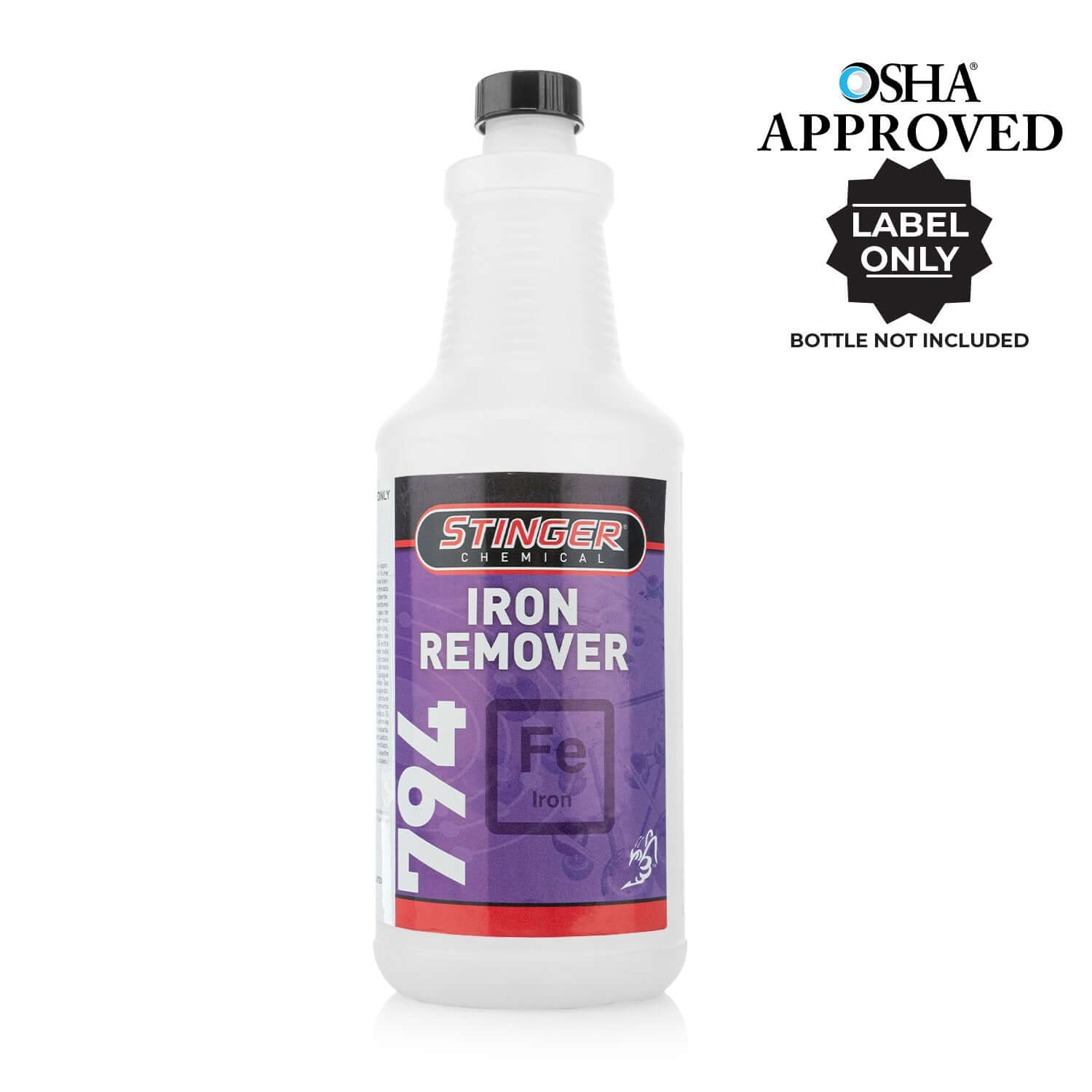 Iron Remover SDS Label on a white background