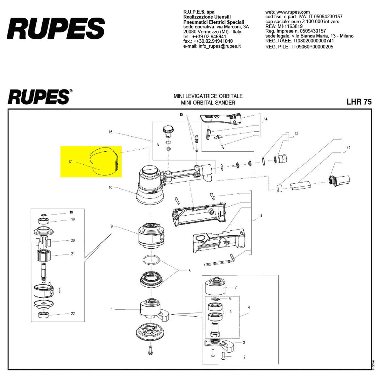 lhr75 front cap parts guide