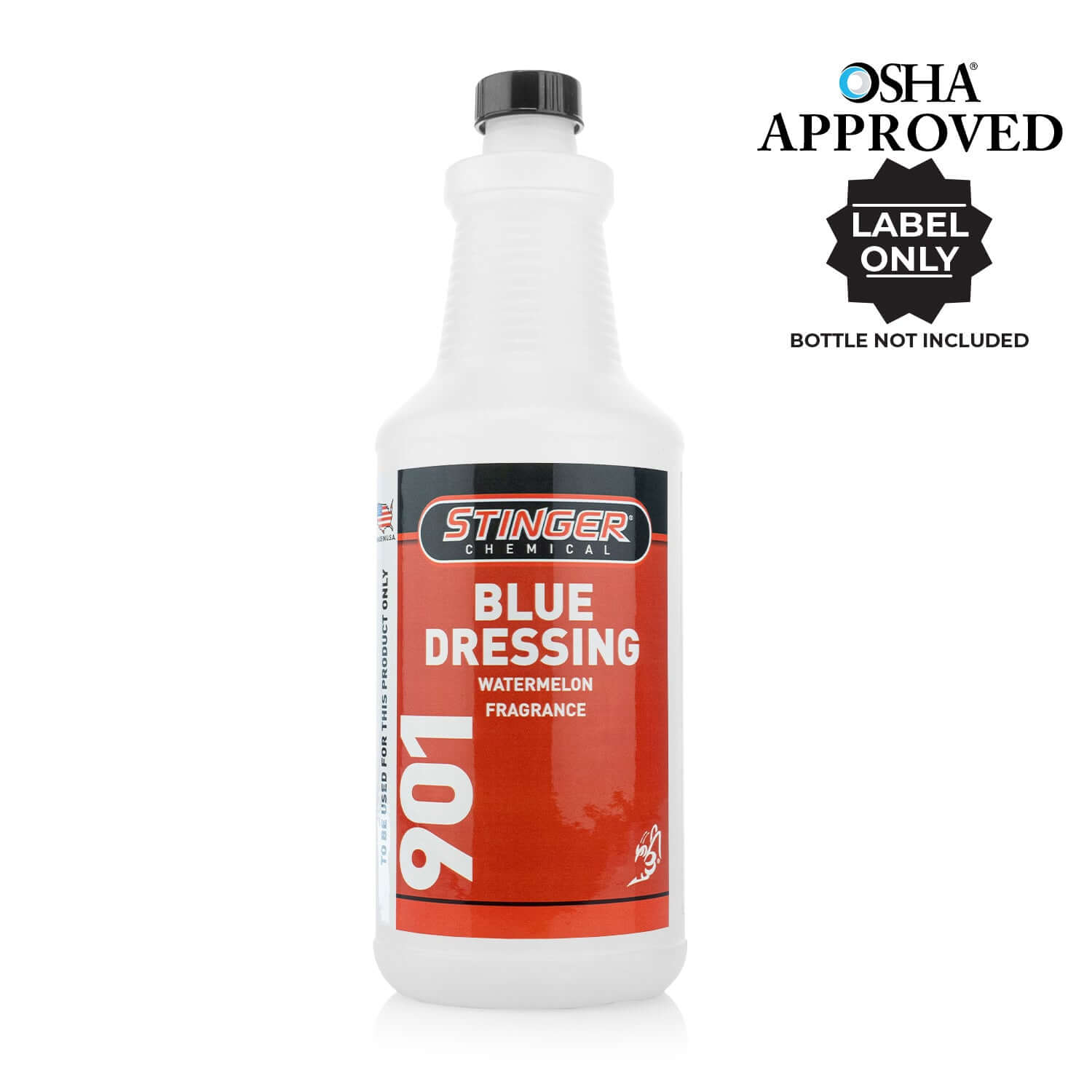 Blue Tire Dressing SDS Label on a white background