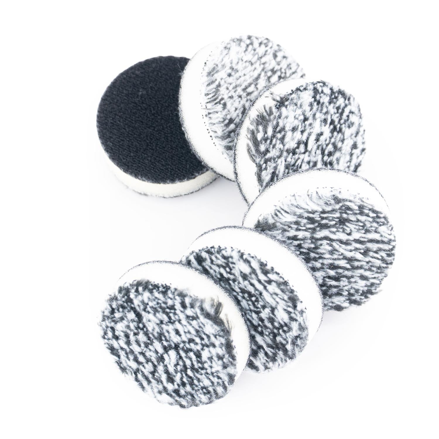 Uro fiber 6 pack of 1 inch pads on a white background