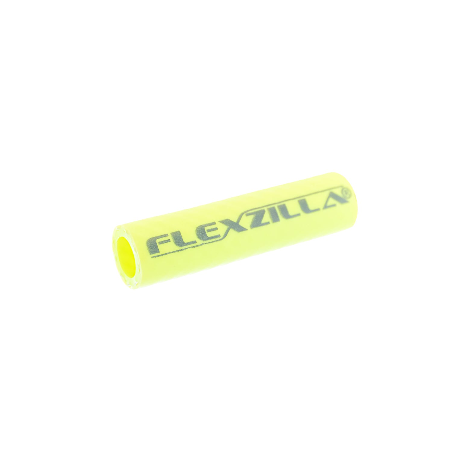 3/8 inch lime green Flexzilla hose piece on a white background