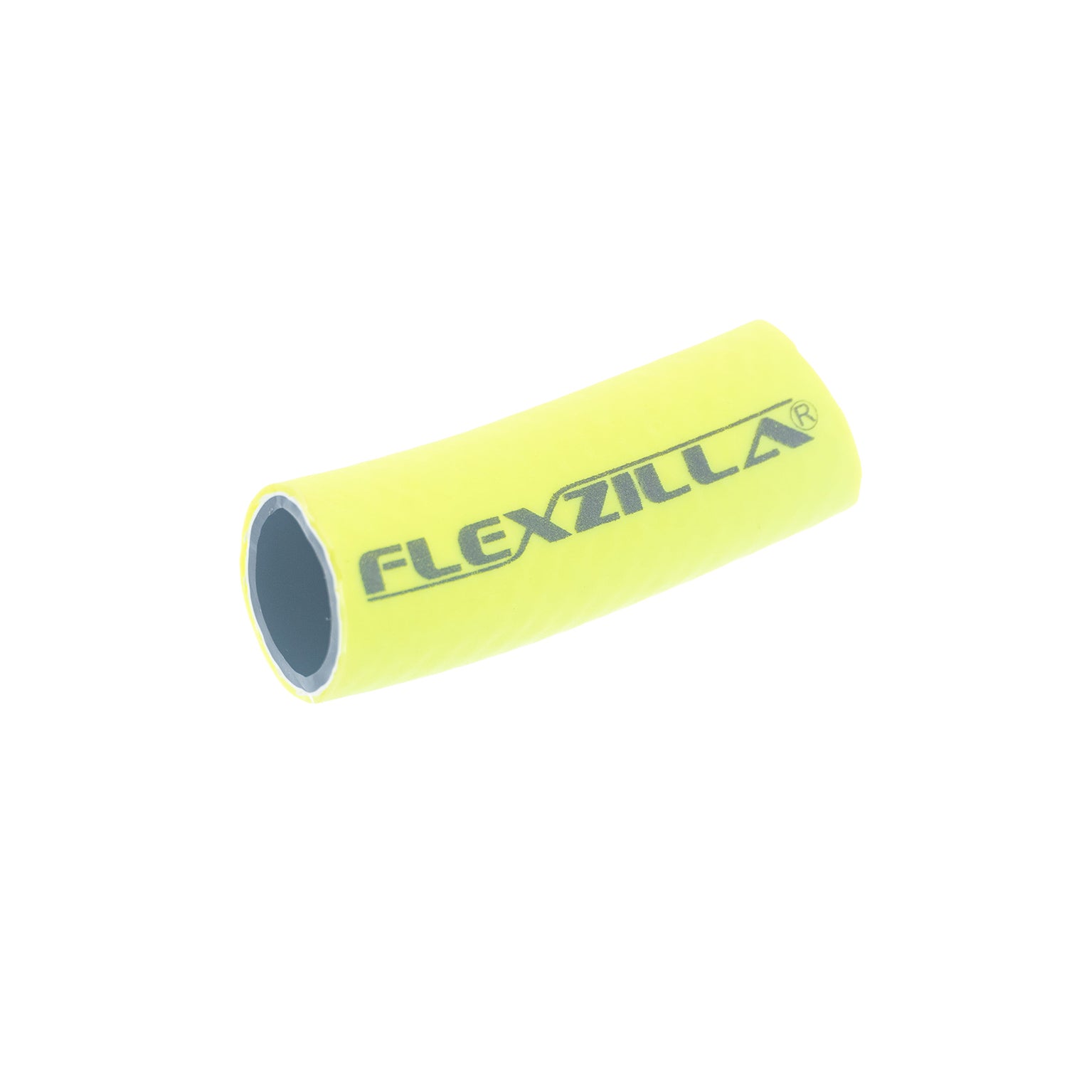 5/8 inch lime green Flexzilla hose piece on a white background