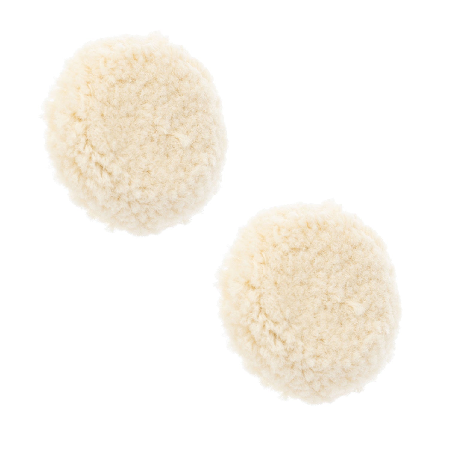 3 inch natural wool grip pads on a white background