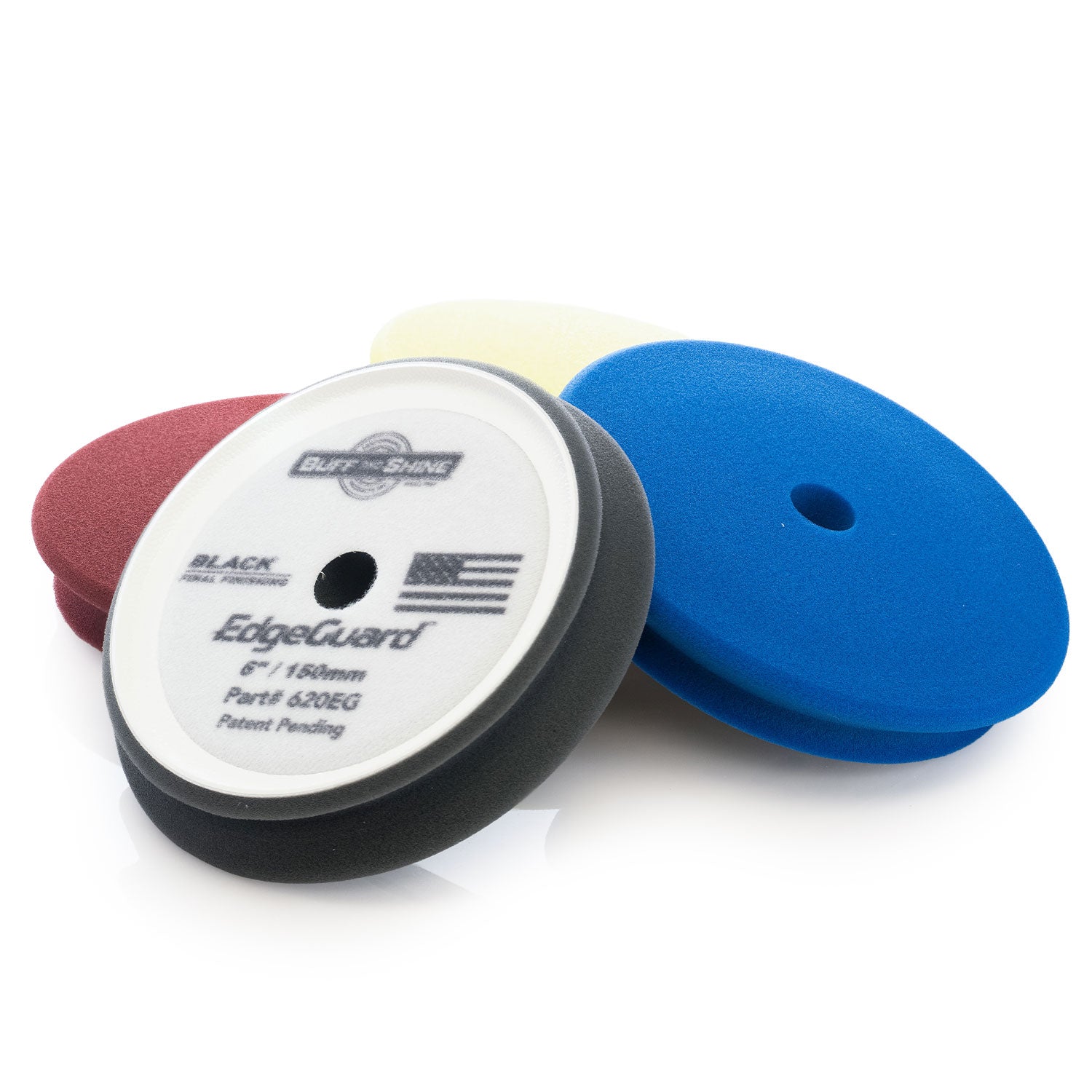 6 inch edgeguard buffing pad sample kit on a white background