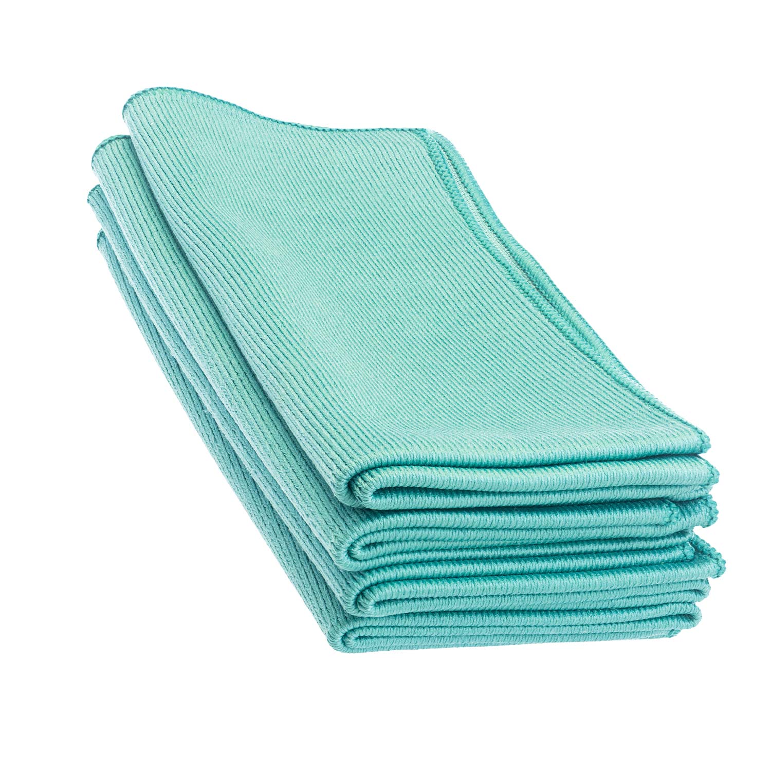 Buff and Shine Dark Green Glass Towel 4-Pack