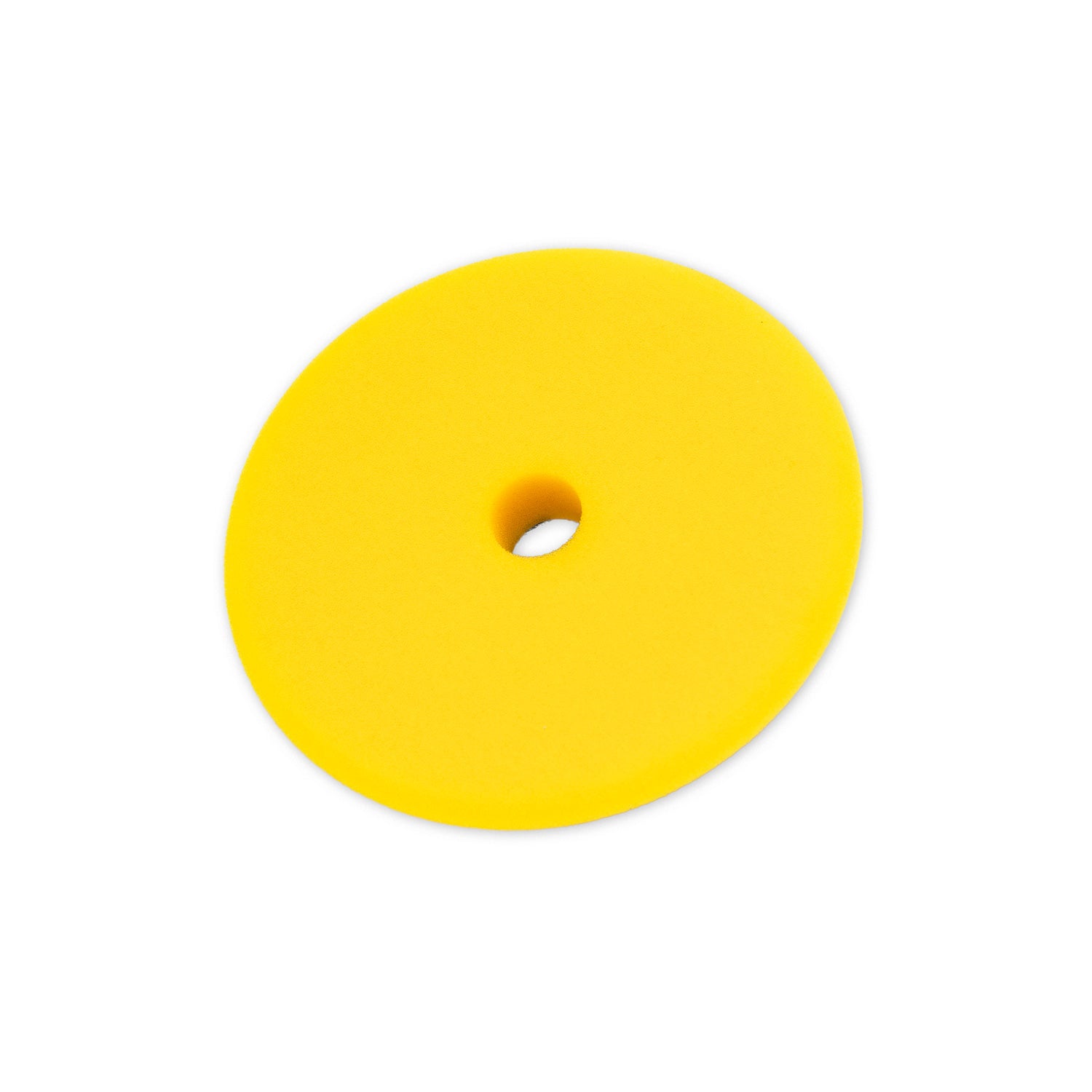 Yellow foam pad on a white background