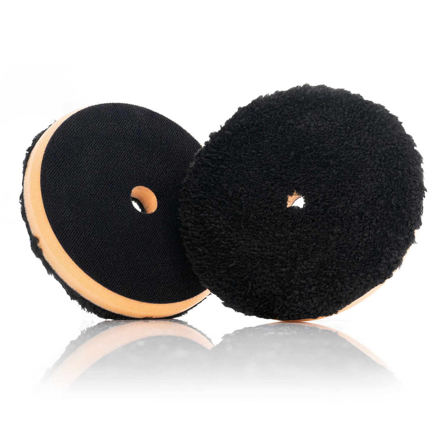 Orange and Black Microfiber Buffing Pads