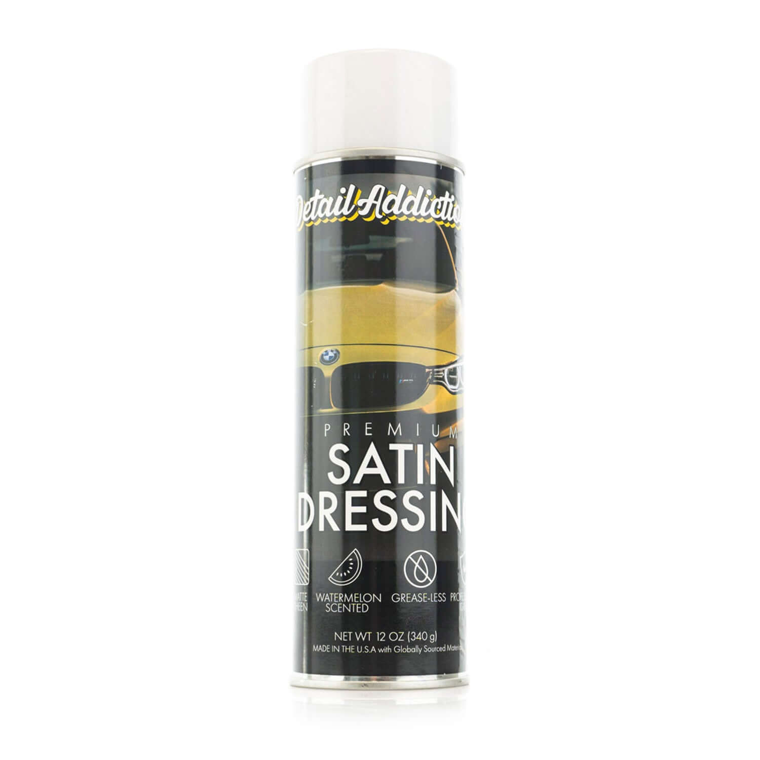 premium satin car dressing aerosol spray