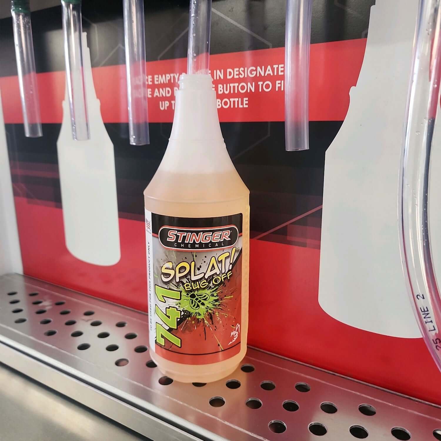 stinger mobile mixing station filling bottles