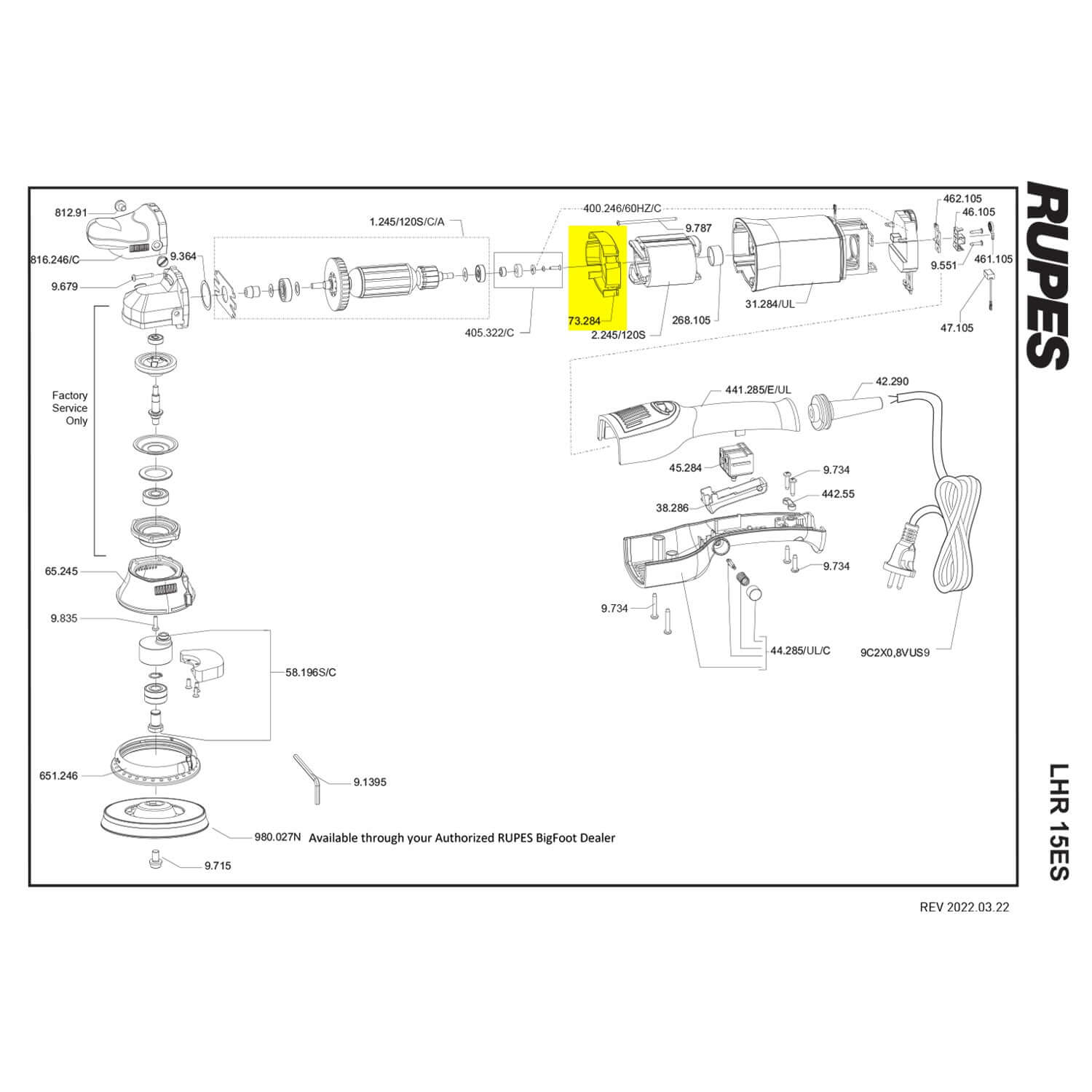 rupes gear box spacer part guide for lhr15es