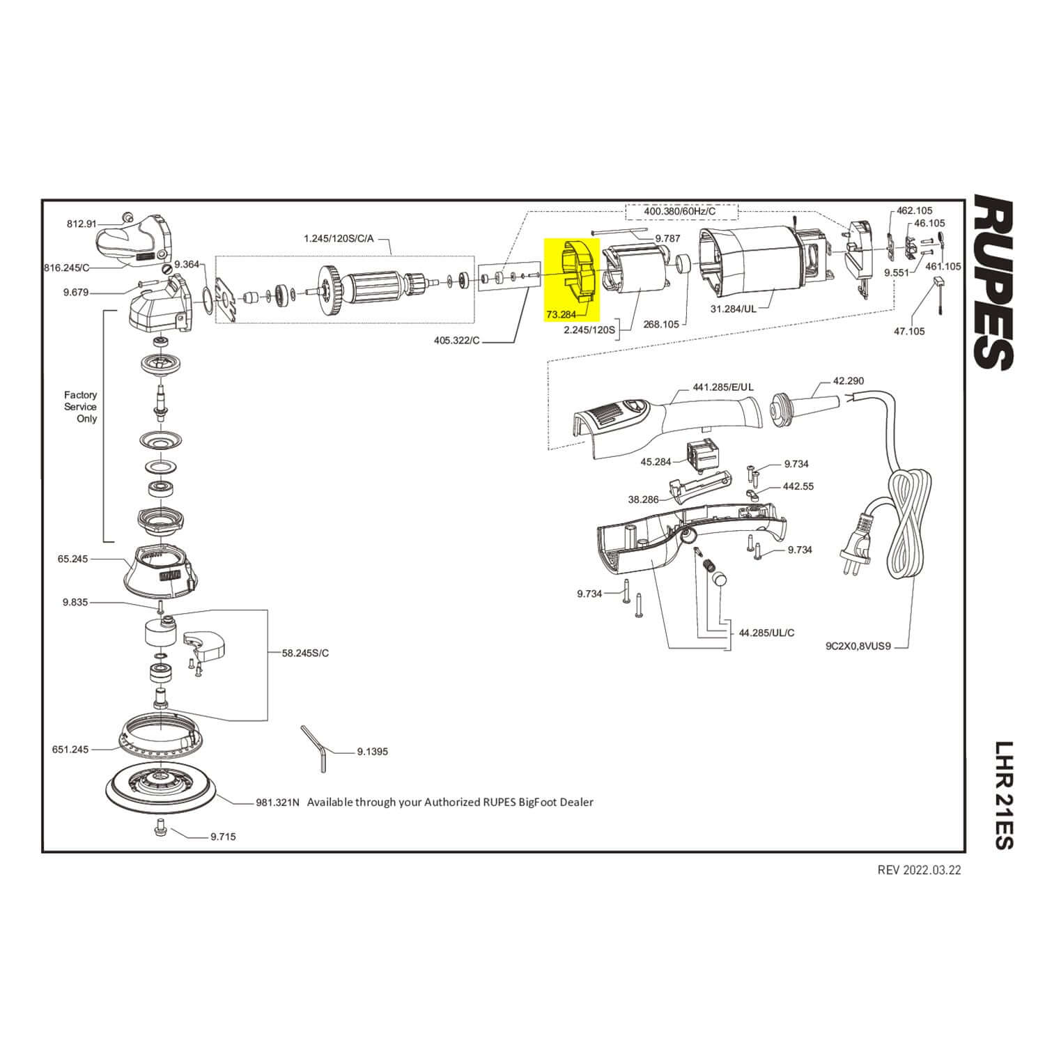 rupes gear box spacer part guide for lhr21es