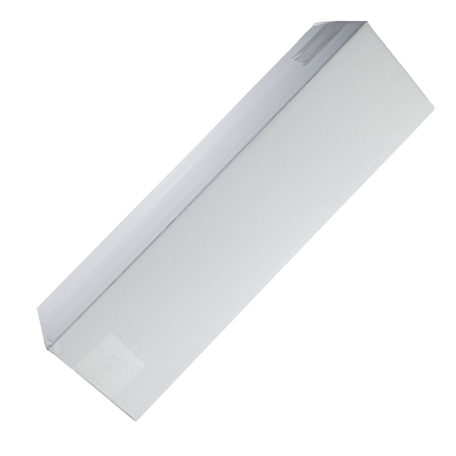 White rectangular carpet film box on a white background