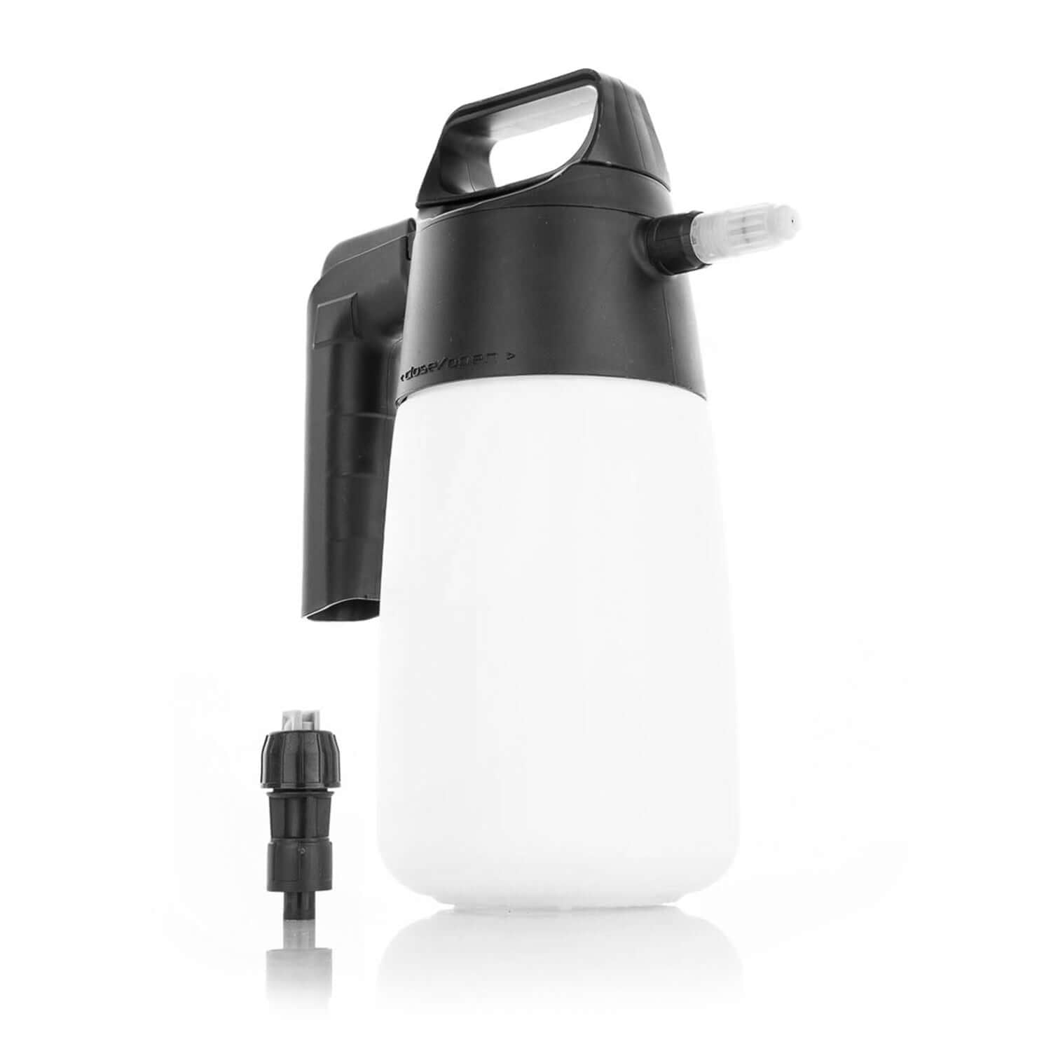 Handheld IK Multi 1.5 sprayer with a black trigger and nozzle, against a white background.