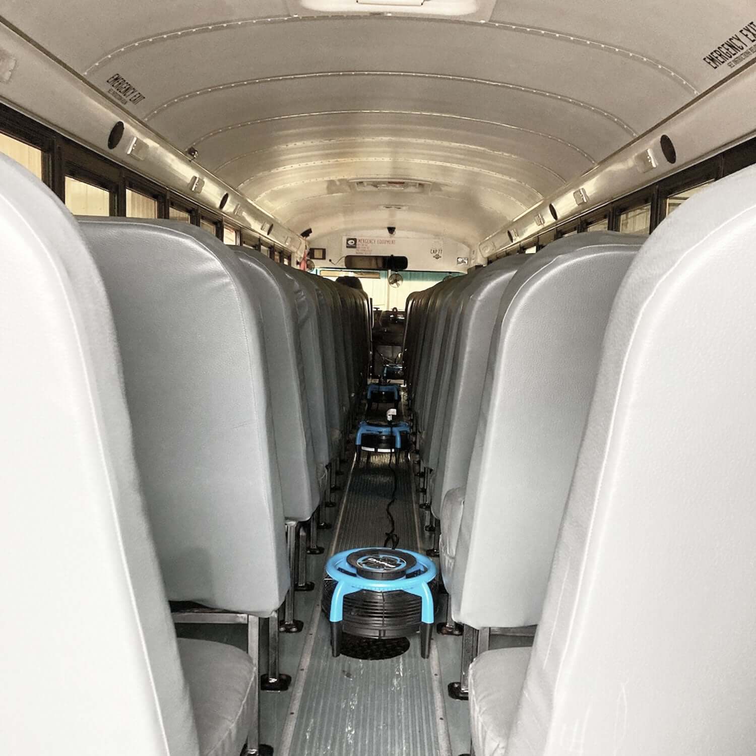 dri pod fan in a bus