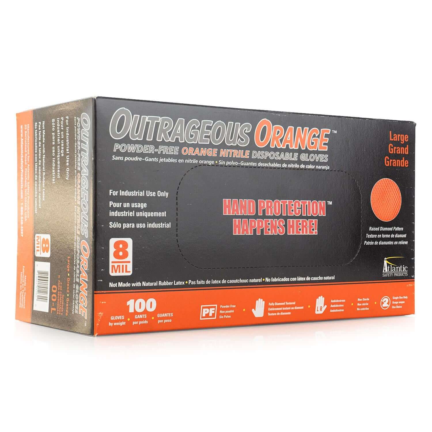 large orange gloves