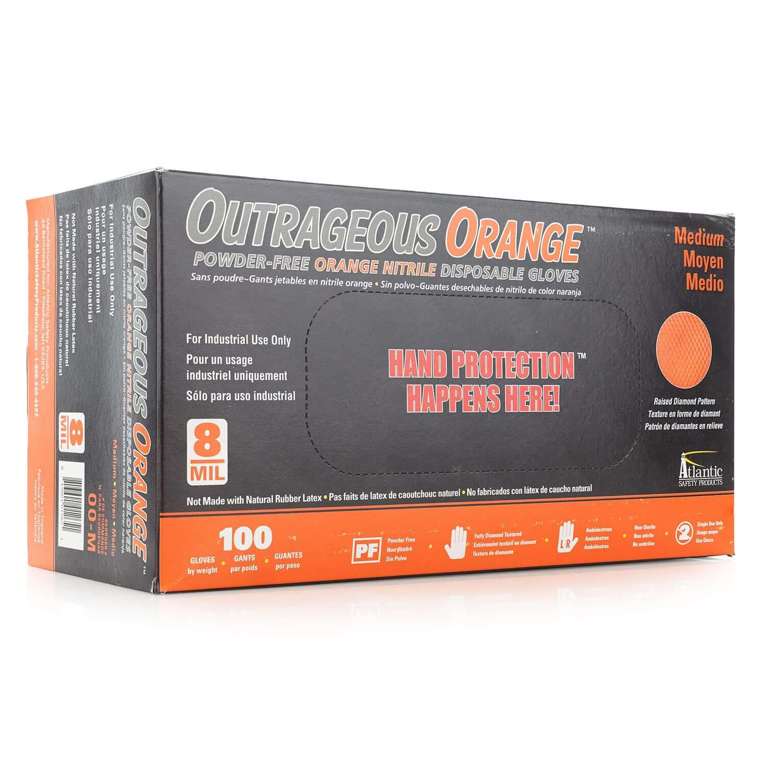medium orange gloves