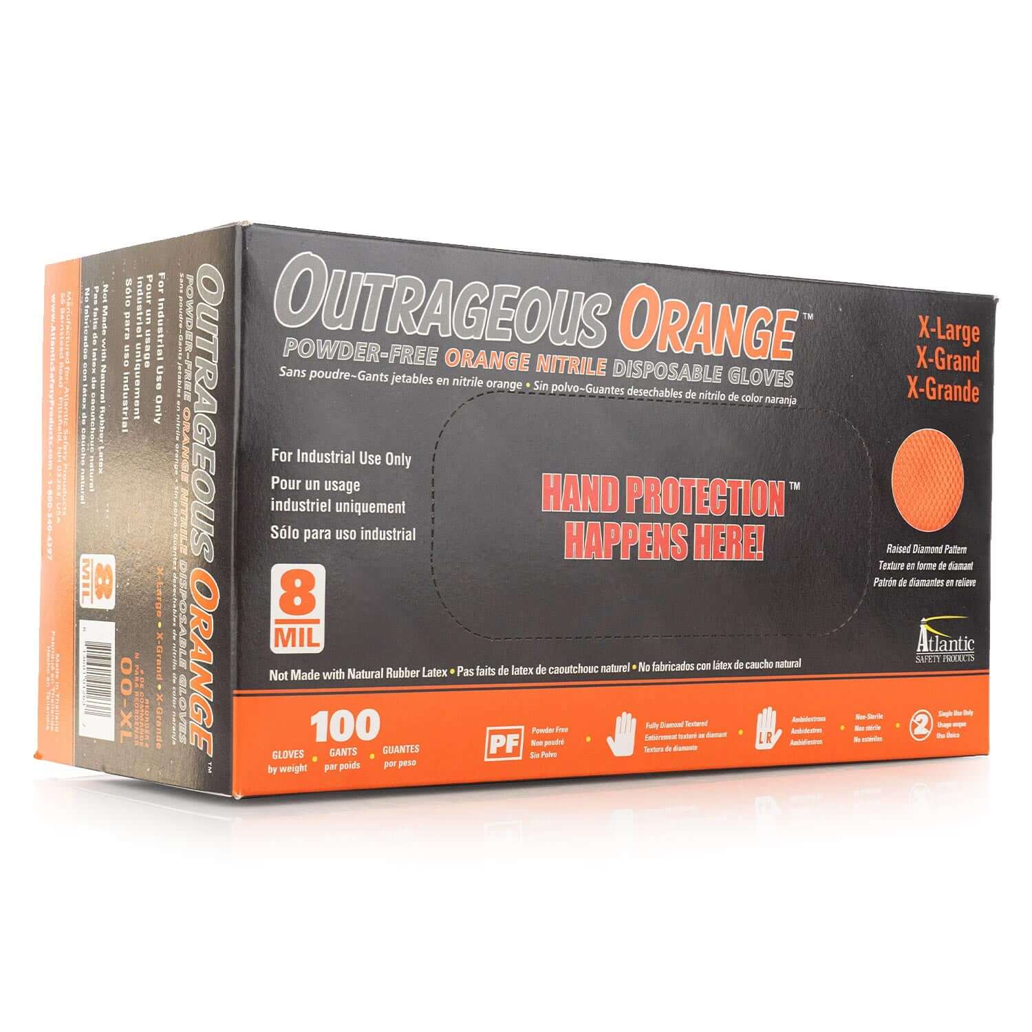 XL orange gloves