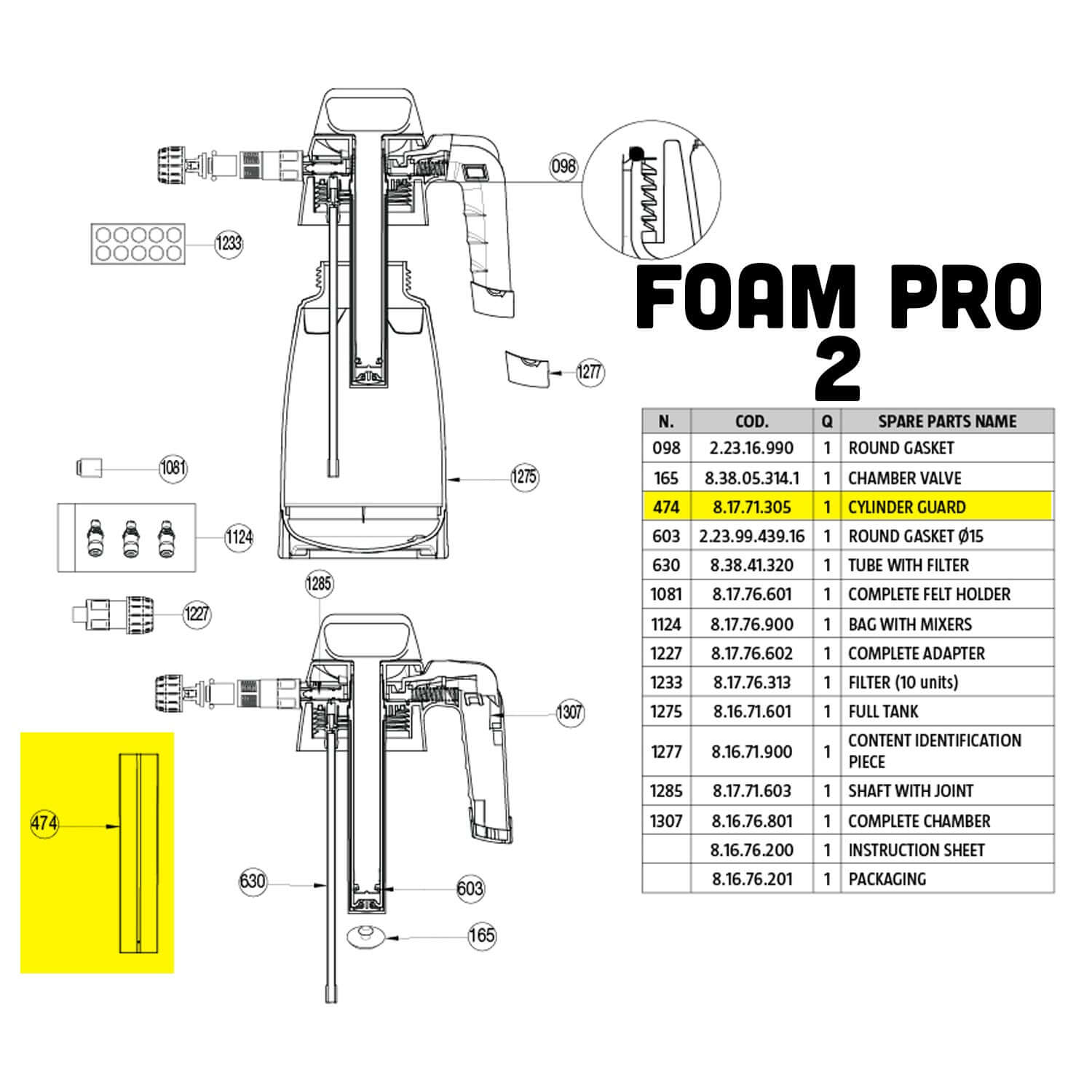 ik plastic cylinder part guide