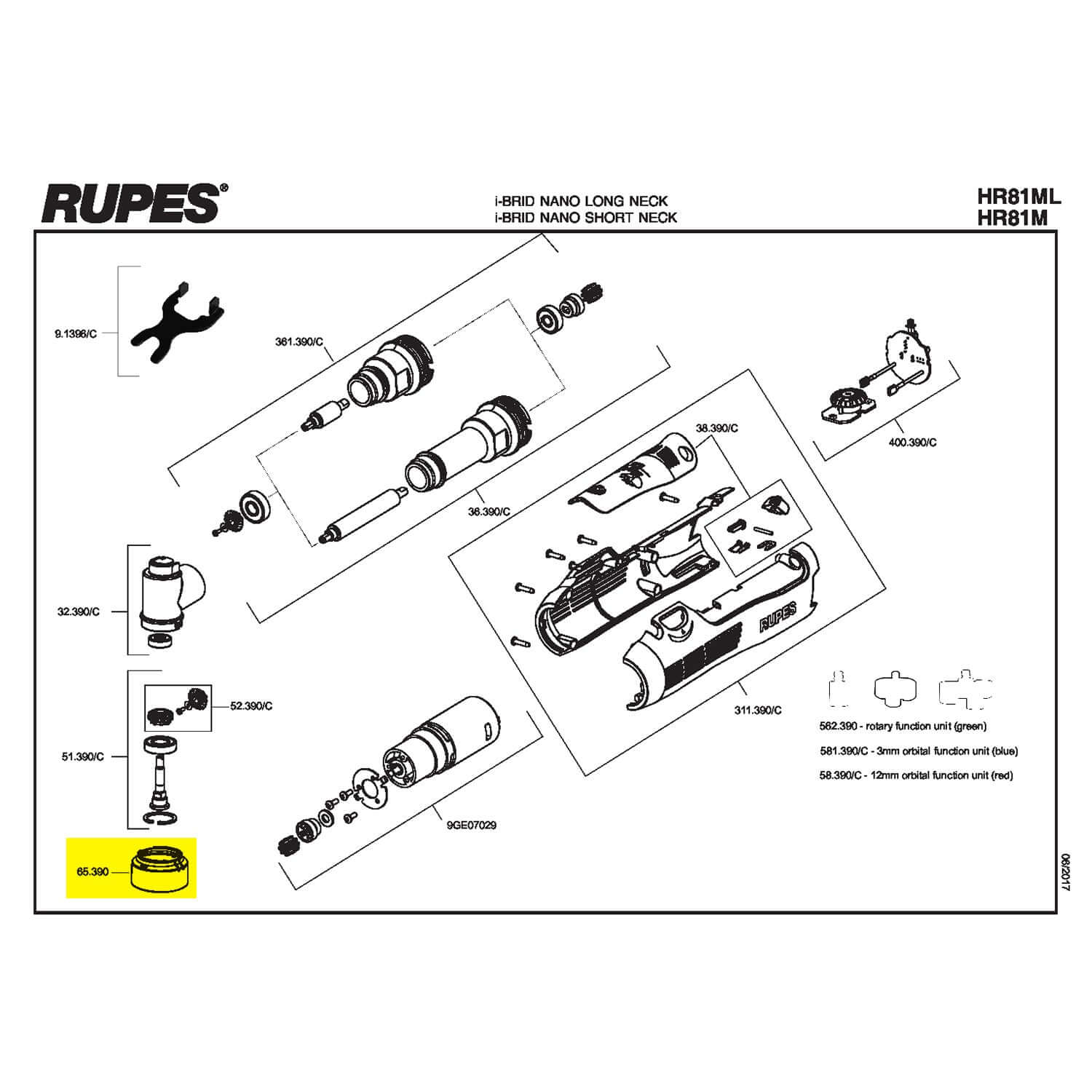 ibrid nano counterweight parts guide