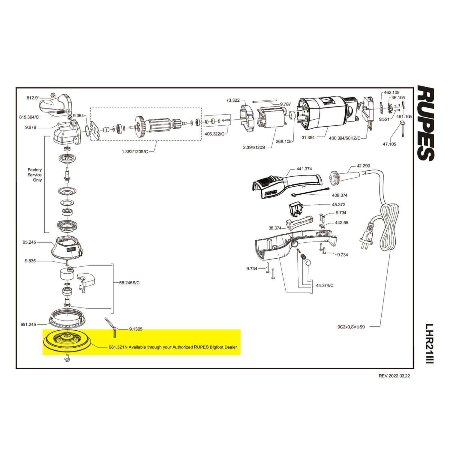 lhr21III backing plate parts guide