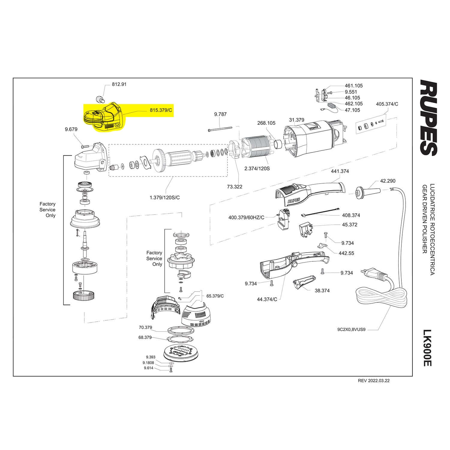 lk900e front cap parts guide
