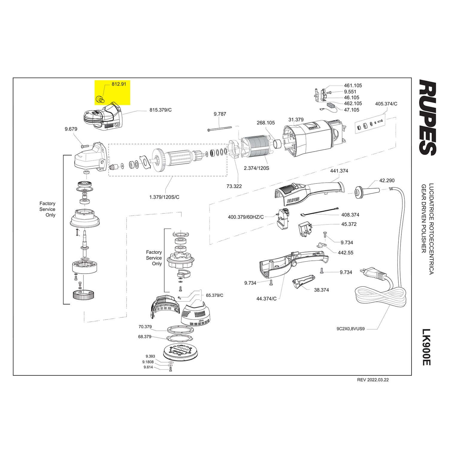 front cap screw part guide for lk900e