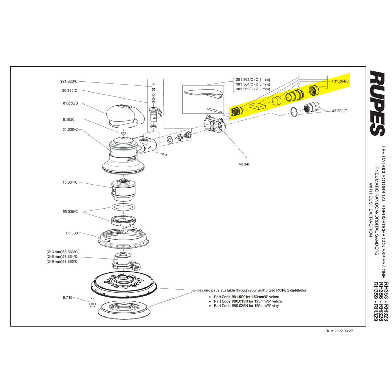 rupes skorpio silencer assembly parts guide