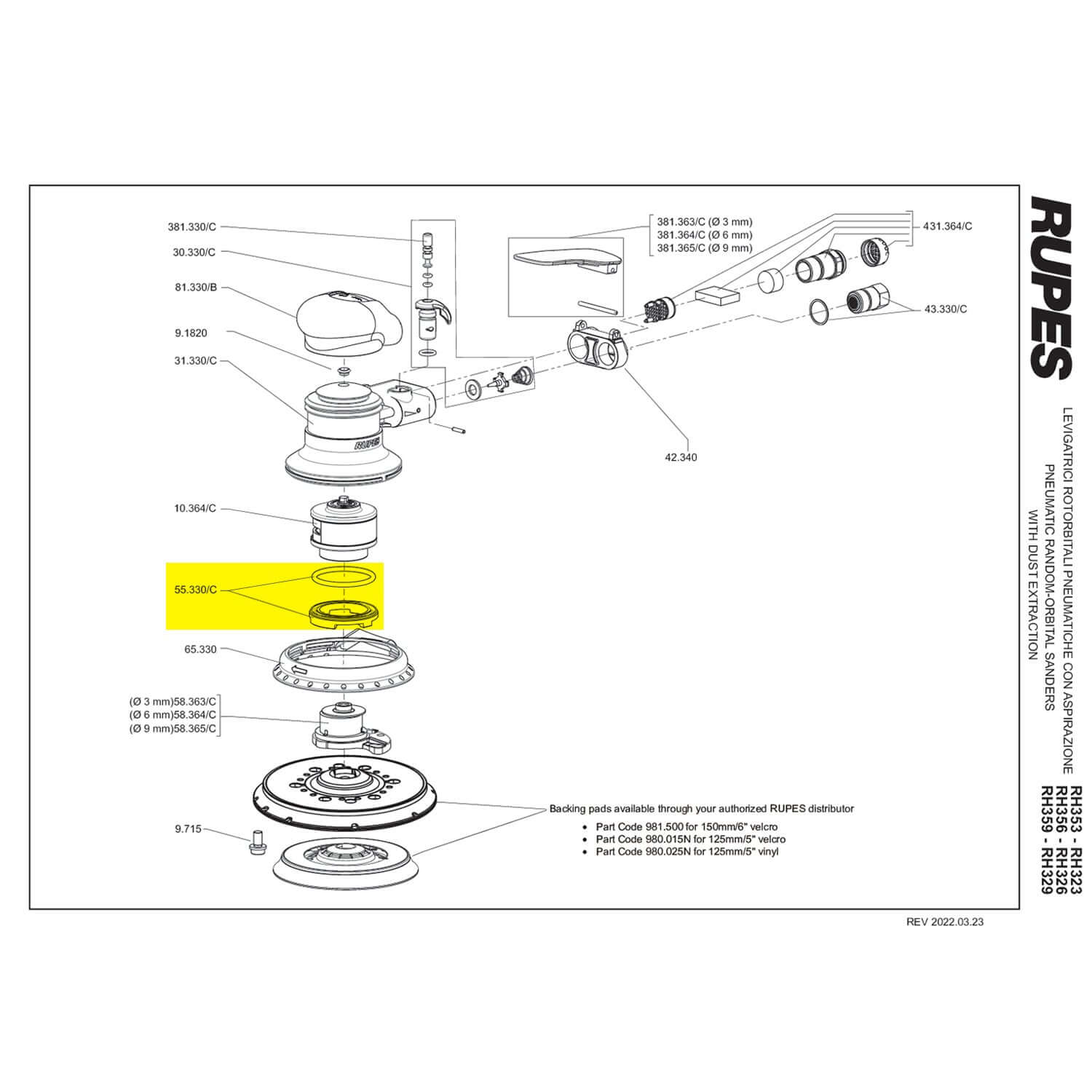 rupes skorpio motor fixing parts guide