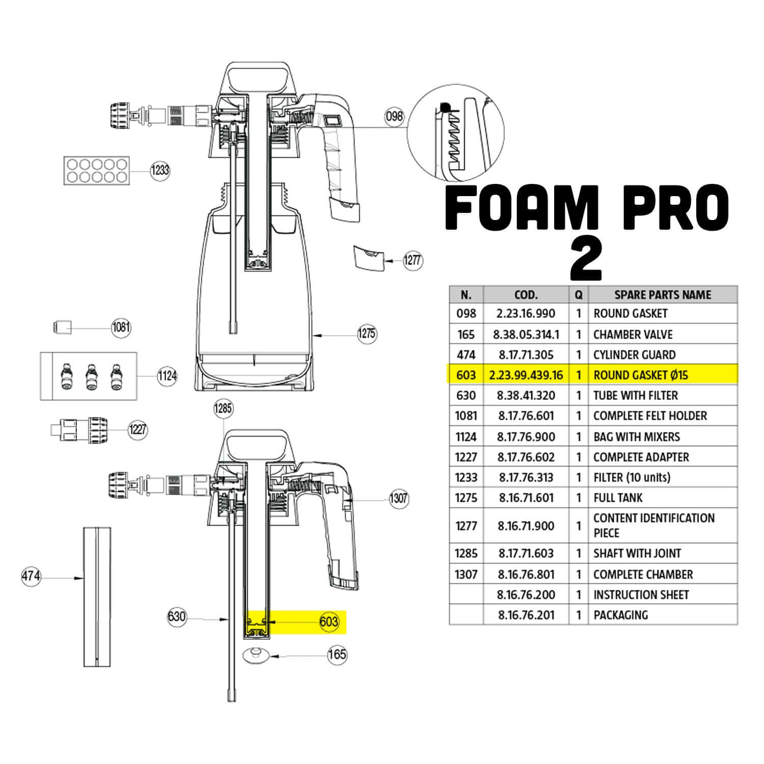 IK round rubber gasket part guide