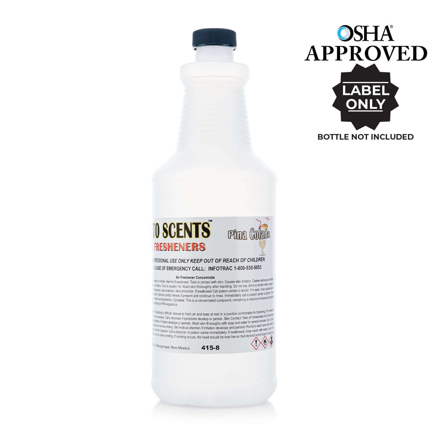 Pina Colada Concentrate OSHA Label