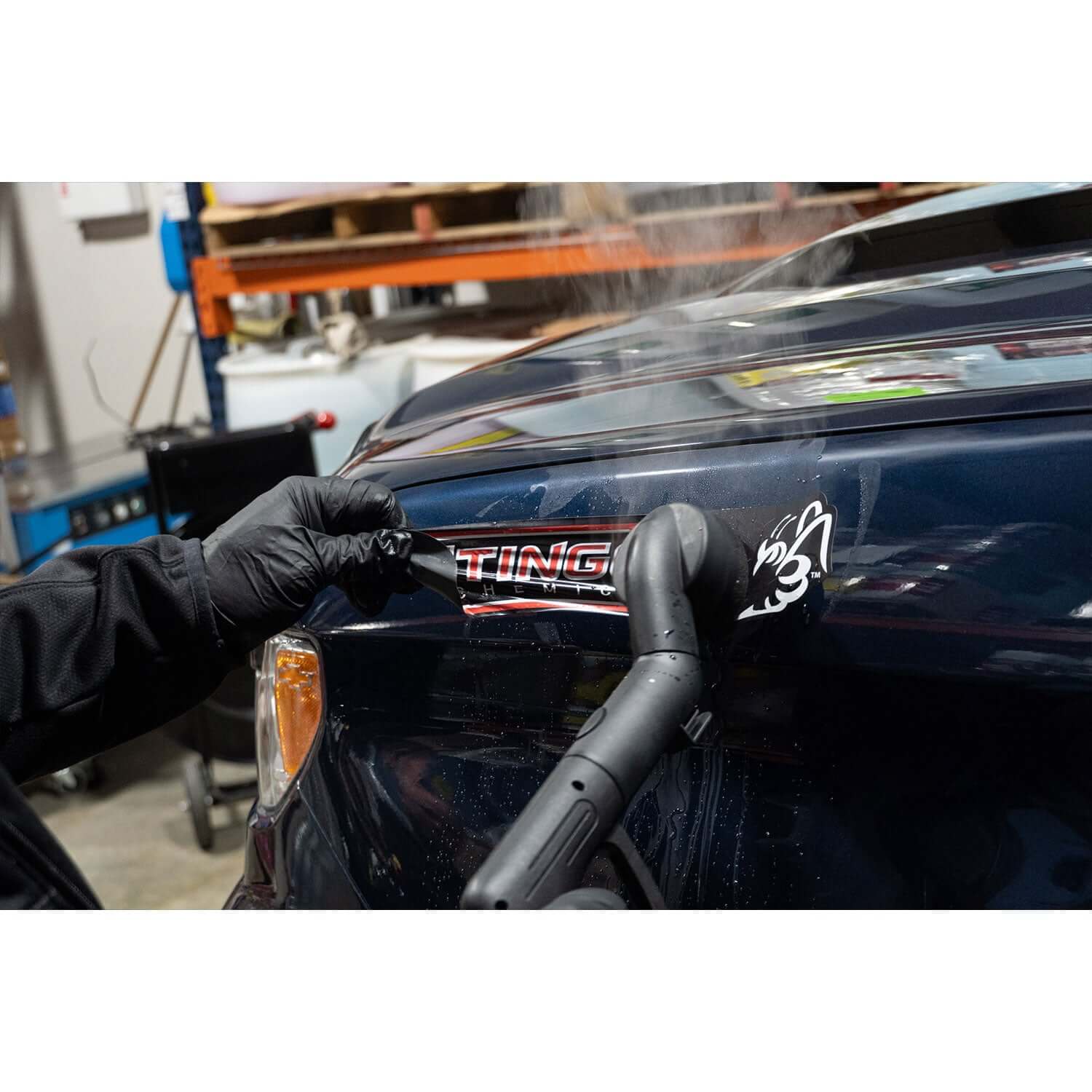 car decal steam removal