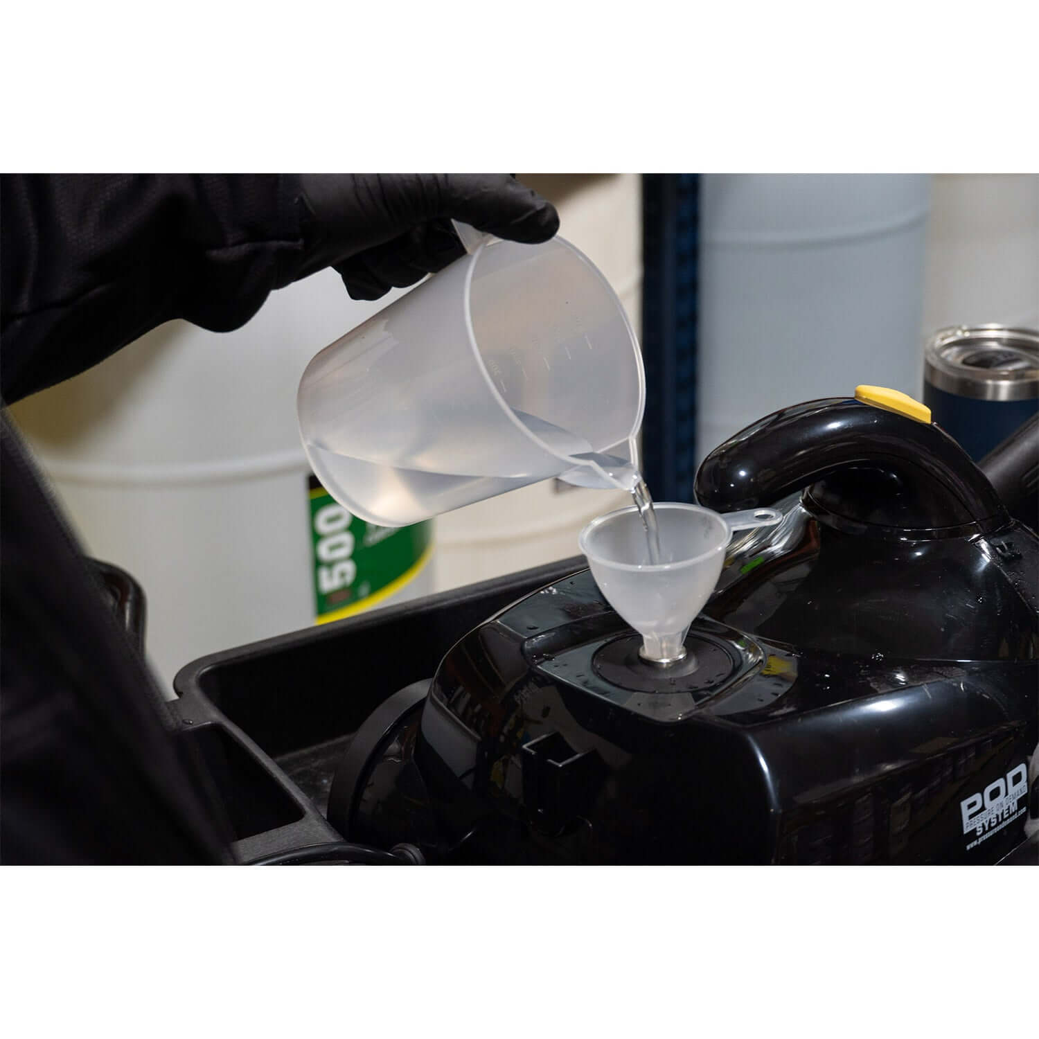 filling steamer with distilled water