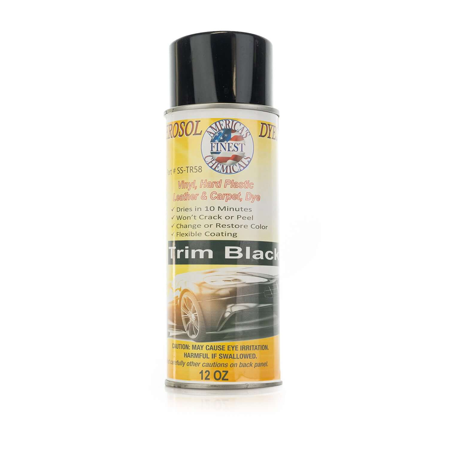 trim black aerosol spray can