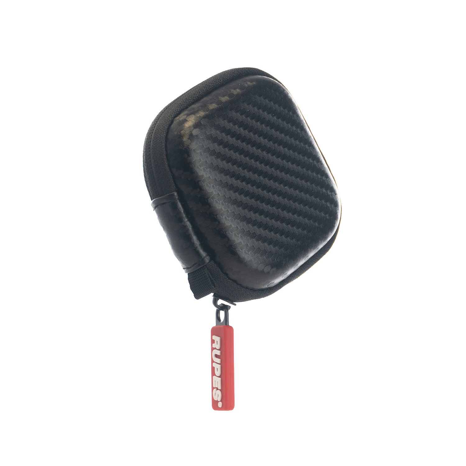 Black Carbon Fiber Case for Rupes Ceramic Blade on a white background