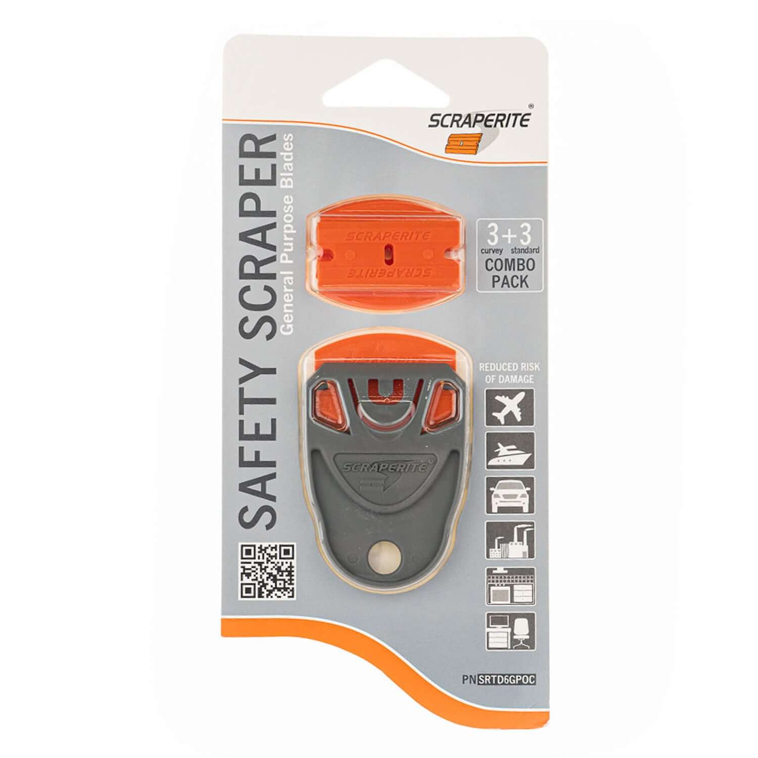 scraperite dwarf combo scraper kit with straight and curvey blades
