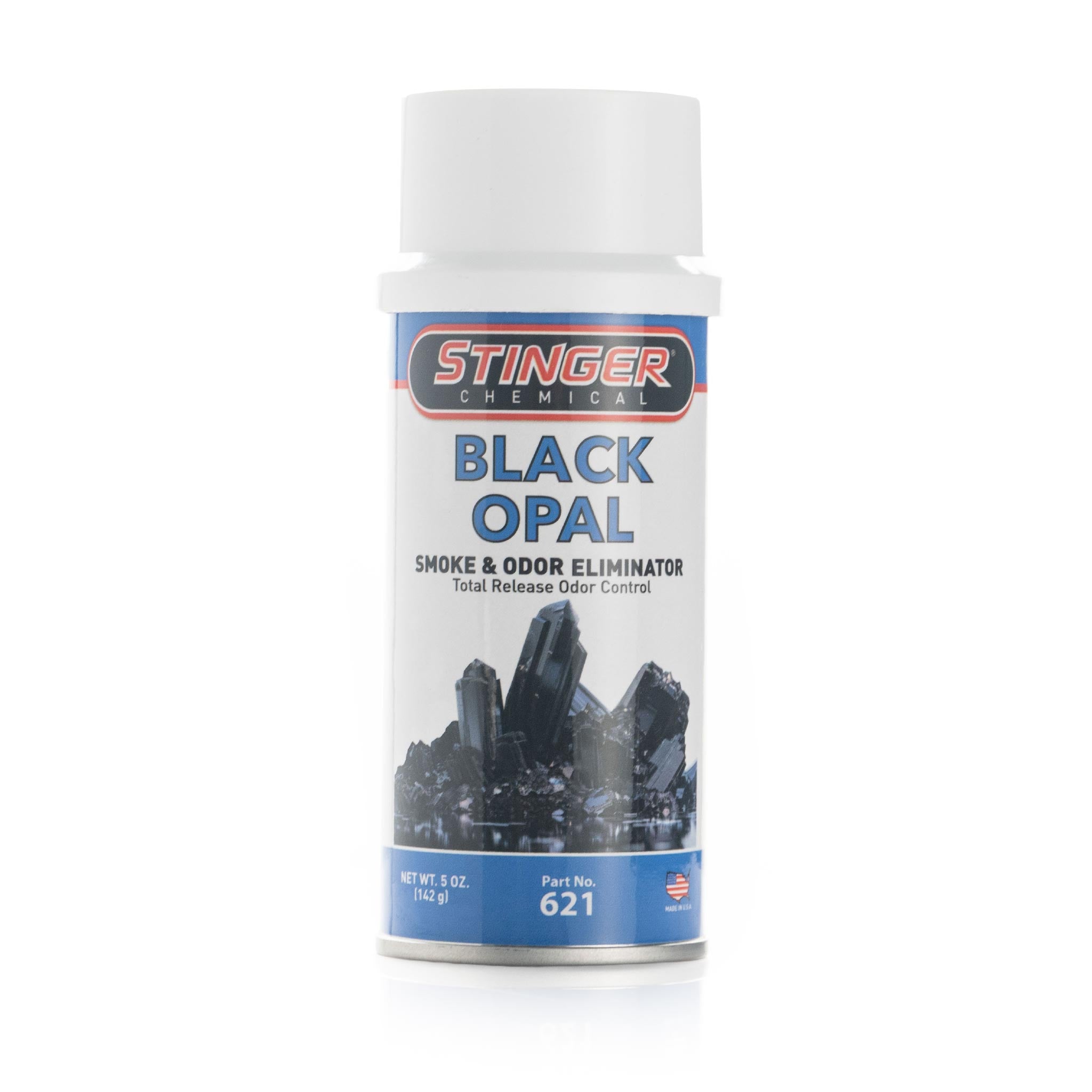 Stinger Chemical Black Opal Smoke & Odor Eliminator can on a white background